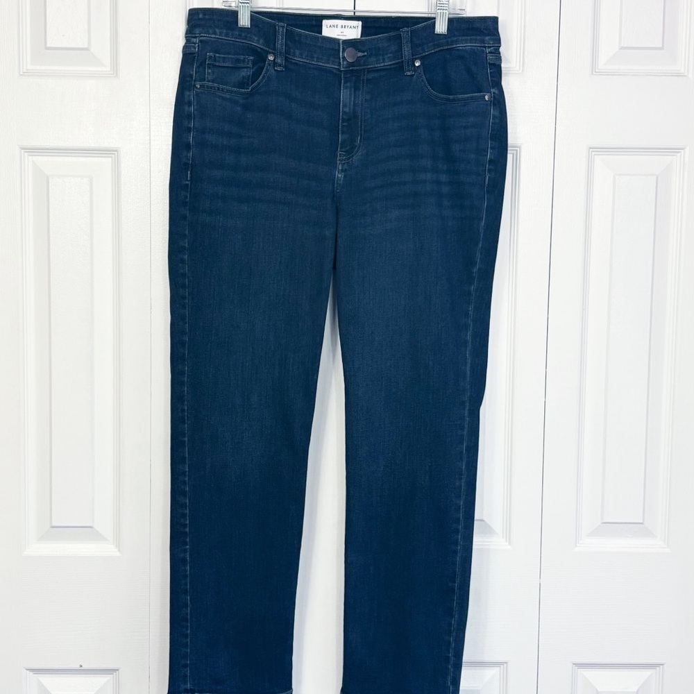 Lane Bryant Dark Wash Denim Flex Magic Mid-Rise Straight Leg Jeans 16S